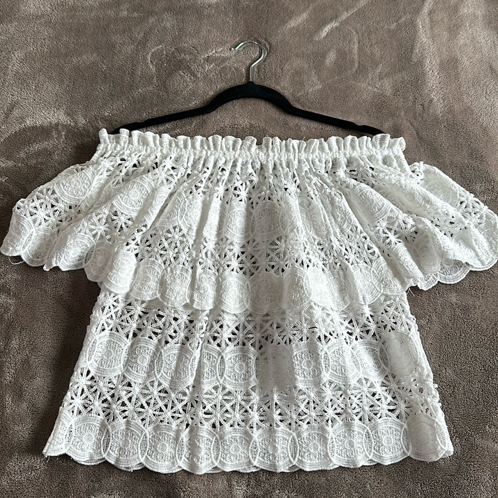 White Floral Blouse